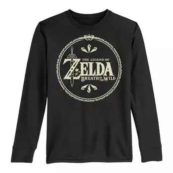 Футболка с длинными рукавами и графическим рисунком Nintendo Legend Of Zelda Breath of The Wild желтого оттенка для мальчиков 8–20 лет Licensed Character