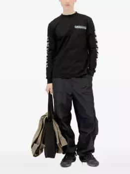 Футболка с длинными рукавами и графичным принтом Space Available, черный