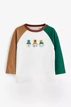 Футболка с длинными рукавами и характерным рисунком Next