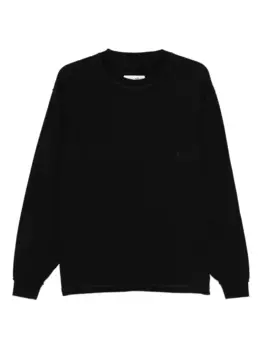Футболка с длинными рукавами и карманом MM6 Maison Margiela, черный