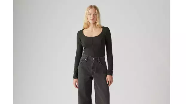 Футболка с длинными рукавами и корсетом Mars Levi's, цвет Caviar - Black