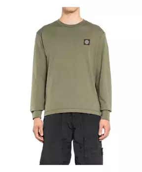 Футболка с длинными рукавами и круглым вырезом Stone Island, зеленый