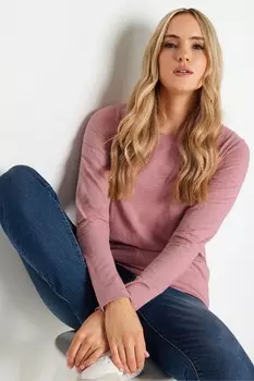 Футболка с длинными рукавами и круглым вырезом Long Tall Sally, розовый