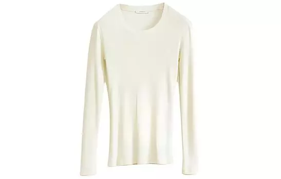 Футболка с длинными рукавами и круглым вырезом Lemaire, Ecru
