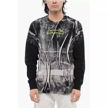 Футболка с длинными рукавами и круглым вырезом RED TAG T-JUST-LS-N Diesel, Black and White