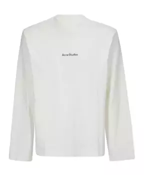 Футболка с длинными рукавами и логотипом Acne Studios, белый