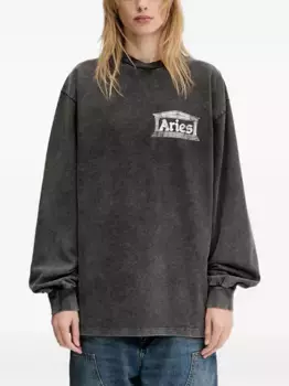 Футболка с длинными рукавами и логотипом Aries, черный