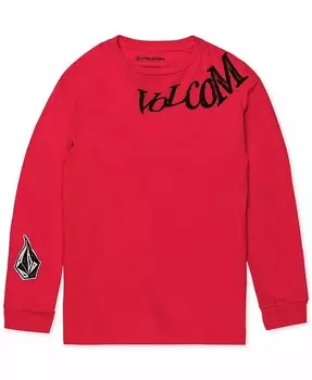 Футболка с длинными рукавами и логотипом Big Boys Controt Volcom, красный