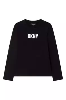 Футболка с длинными рукавами и логотипом Dkny, черный