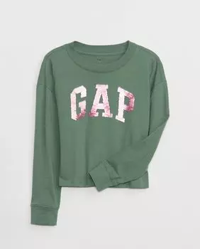 Футболка с длинными рукавами и логотипом Gap, синий
