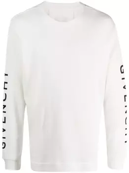Футболка с длинными рукавами и логотипом Givenchy, белый