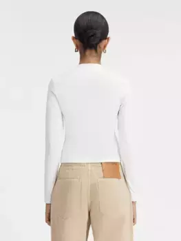 Футболка с длинными рукавами и логотипом Grgrain Le Gr Grain Manches Longues Jacquemus, белый