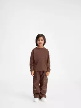Футболка с длинными рукавами и логотипом JACQUEMUS The kids' long-sleeve t-shirt, темно-коричневый