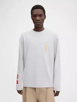 Футболка с длинными рукавами и логотипом JACQUEMUS The New York t-shirt, цвет New York Adresse Grey