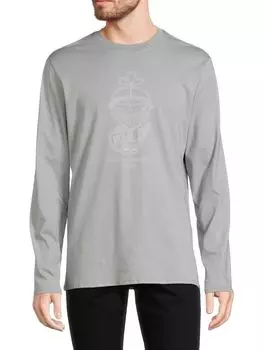 Футболка с длинными рукавами и логотипом Karl Lagerfeld Paris, серый