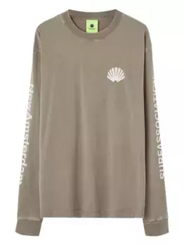 Футболка с длинными рукавами и логотипом NEW AMSTERDAM, коричневый