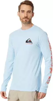 Футболка с длинными рукавами и логотипом Omni Quiksilver, цвет Clear Sky