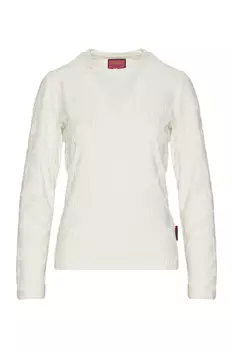 Футболка с длинными рукавами и логотипом по всей поверхности, белый