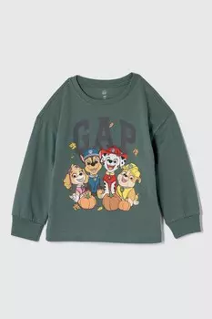 Футболка с длинными рукавами и логотипом Щенячьего патруля (6 мес 5 лет) Gap, зеленый