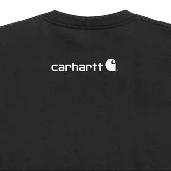 Футболка с длинными рукавами и логотипом Signature мужская Carhartt, черный