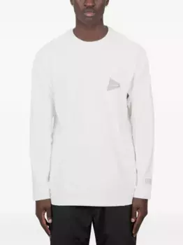 Футболка с длинными рукавами и логотипом-треугольником and Wander, белый