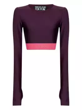 Футболка с длинными рукавами и логотипом Versace Jeans Couture, фиолетовый
