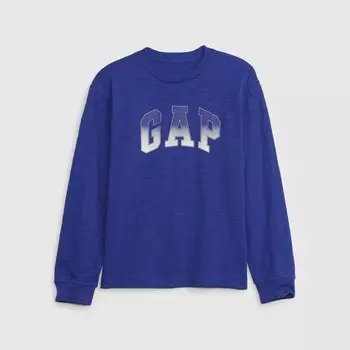 Футболка с длинными рукавами и логотипом в стиле деграде Gap, синий