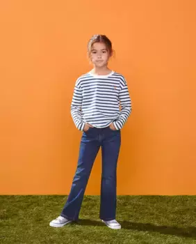 Футболка с длинными рукавами и мелким флоком на груди Kids El Corte Ingls, белый