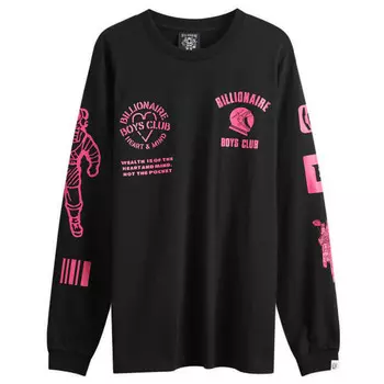Футболка с длинными рукавами и многослойной графикой Billionaire Boys Club, черный