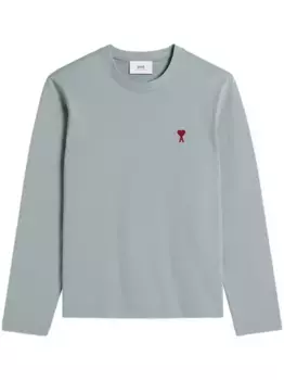 Футболка с длинными рукавами и монограммой Ami de Coeur AMI Paris, синий