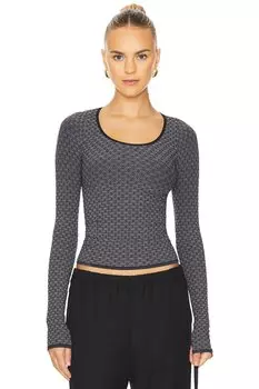 Футболка с длинными рукавами и надписью «love letter» от x intimally fp черного цвета Free People, черный