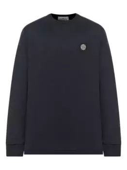 Футболка с длинными рукавами и нашивкой Compass Stone Island, синий