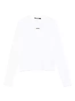 Футболка с длинными рукавами и нашивкой-логотипом JACQUEMUS, белый
