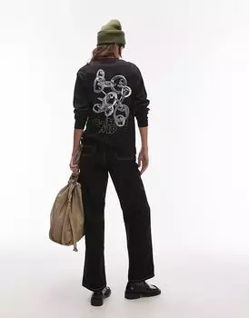 Футболка с длинными рукавами и подвесками черного цвета Carhartt WIP