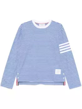 Футболка с длинными рукавами и полосками 4-Bar THOM BROWNE, синий