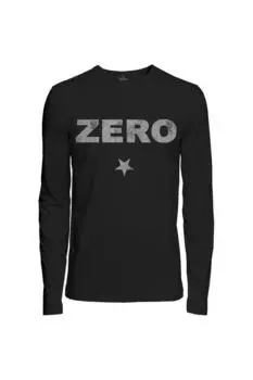 Футболка с длинными рукавами и потертостями Zero The Smashing Pumpkins, черный
