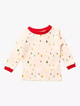 Футболка с длинными рукавами и принтом Baby Drip Drop Little Green Radicals, мульти