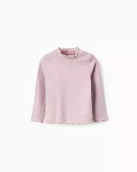 Футболка с длинными рукавами и принтом для девочки Zippy, розовый