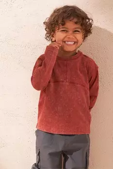 Футболка с длинными рукавами и принтом Evan Angel & Rocket, красный