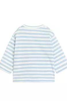 Футболка с длинными рукавами и принтом H&M, белый