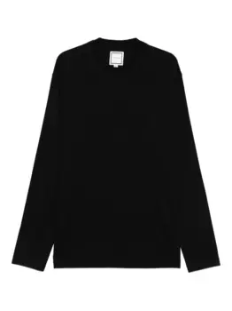 Футболка с длинными рукавами и принтом логотипа Wooyoungmi, черный