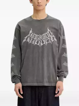 Футболка с длинными рукавами и принтом Neighborhood, серый