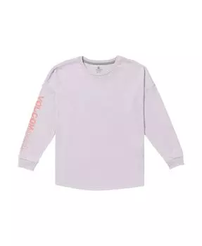 Футболка с длинными рукавами и рисунком Big Girls Werkin Doubles Volcom, фиолетовый
