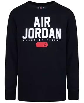 Футболка с длинными рукавами и рисунком Big Boys PE Class Jordan, черный