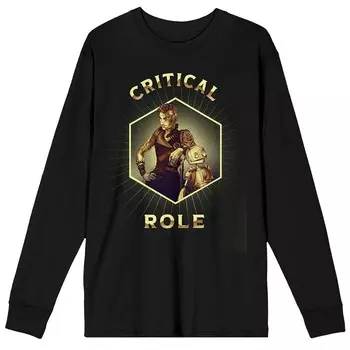 Футболка с длинными рукавами и рисунком «Critical Role Campaign 3» для юниоров Licensed Character, черный