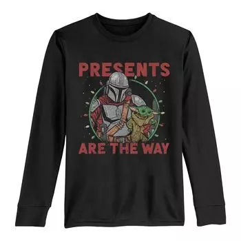 Футболка с длинными рукавами и рисунком для мальчиков 8–20 лет «Star Wars Presents Are the Way» Licensed Character