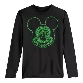 Футболка с длинными рукавами и рисунком «Микки Маус и друзья Disney's» для мальчиков 8–20 лет с изображением Микки Трилистника Святого Патрика Licensed Character