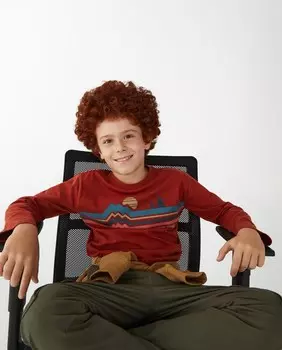 Футболка с длинными рукавами и рисунком Mountain Range El Corte Ingls, коричневый