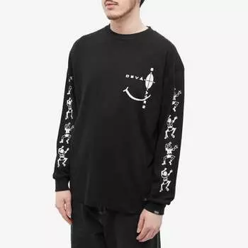 Футболка с длинными рукавами и винтами Deva States, черный