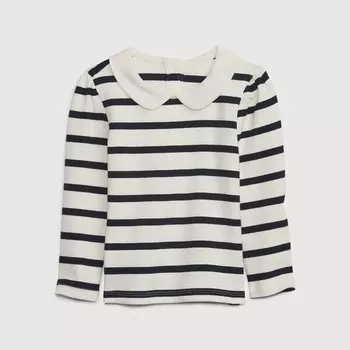 Футболка с длинными рукавами и воротником Gap, черный